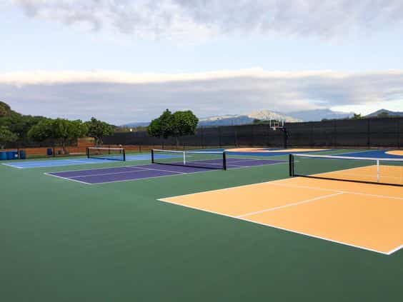 OUTDOOR MULTI COLOR PICKLEBALL COURTS
