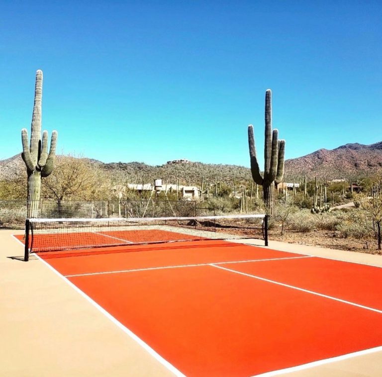 Different pickleball color courts